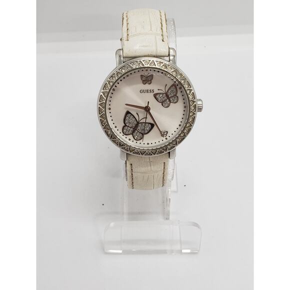 Guess women\'s butterfly face watch. Jeweled bevel.G755990L Working watch main image 4